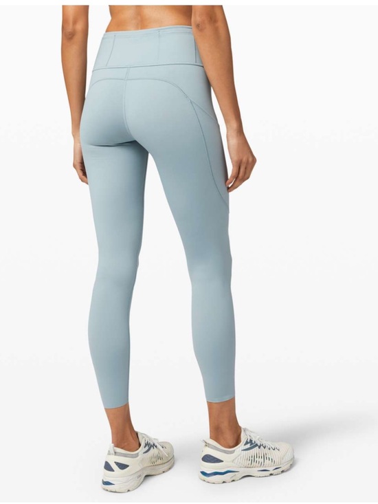 lululemon athletica Pants - Lululemon fast and free blue cast legging 25" Size 4 light teal